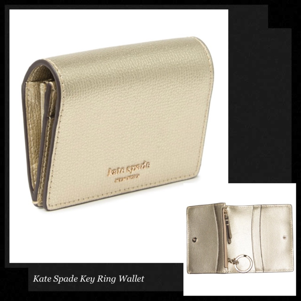 KATE SPADE Mini Key Ring Leather Wallet